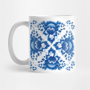 Romantic blue flowers and leaves (3) Mug